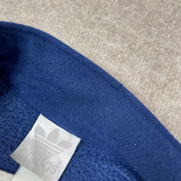 VINTAGE Adidas Jacket Mens 2XL XXL Grey Full Zip Fleece Performance 80s - Picture 9 of 16